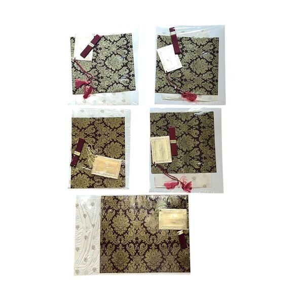 5 Victoria Secret vintage Gift Box Wrapping Tissue Paper Tassel Ribbon Gold - Picture 1 of 8